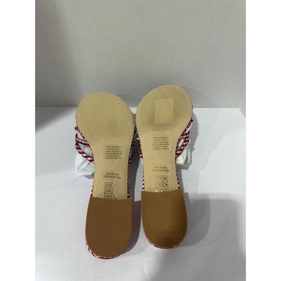 Jeffrey Campbell ABEEGAIL Red White Gingham Strawberry Sandals Women's US 11 M - Picture 6 of 7